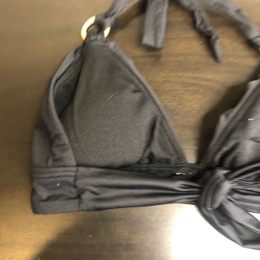 Swim Systems Collection black bikini top with gold hardware size medium - Picture 5 of 9
